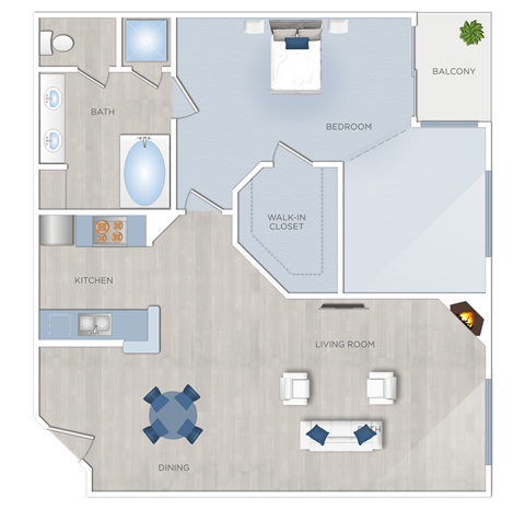 one-bedroom apartments in Hollywood, CA